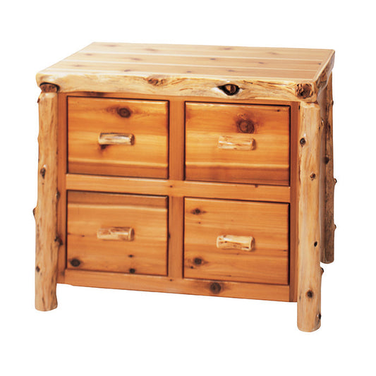 Fireside Lodge Cedar Four Drawer File Cabinet