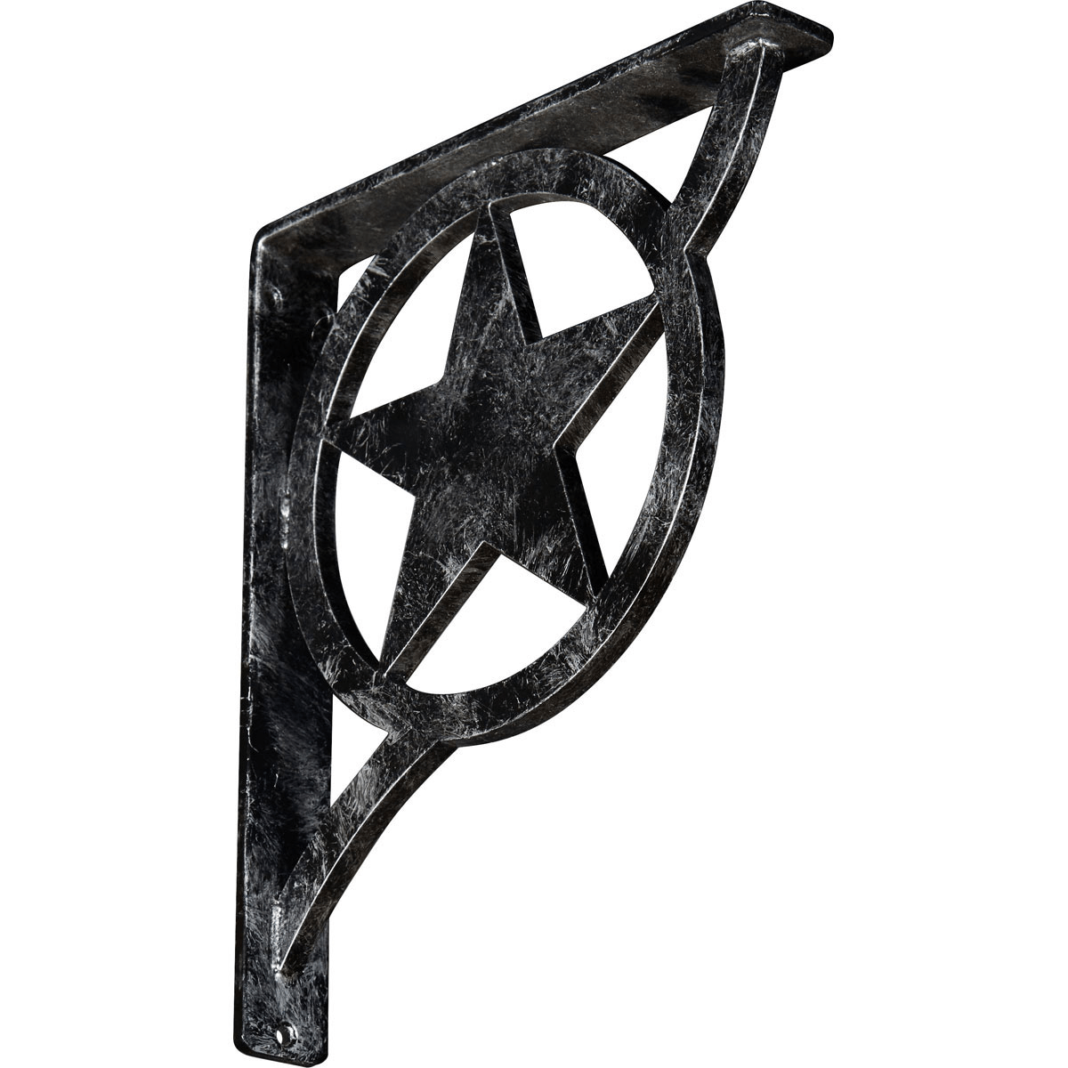 2"W X 12"D X 15"H Austin Wrought Iron , (Triple Center Brace), Antiqued Brass Furniture > Cabinets & Storage > Ironing Centers Ekena Millwork 1 1/2"W x 10"D x 12"H Antiqued Silver