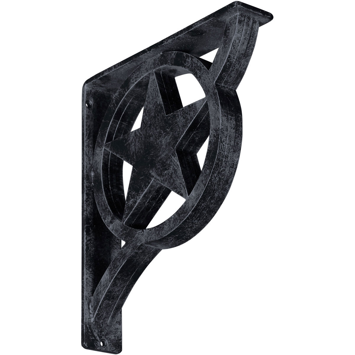 1 1/2"W X 7 1/2"D X 10"H Austin Wrought Iron , (Single Center Brace), Antiqued Pale Gold Furniture > Cabinets & Storage > Ironing Centers Ekena Millwork 2" W x 10" D x 12" H Antiqued Pewter