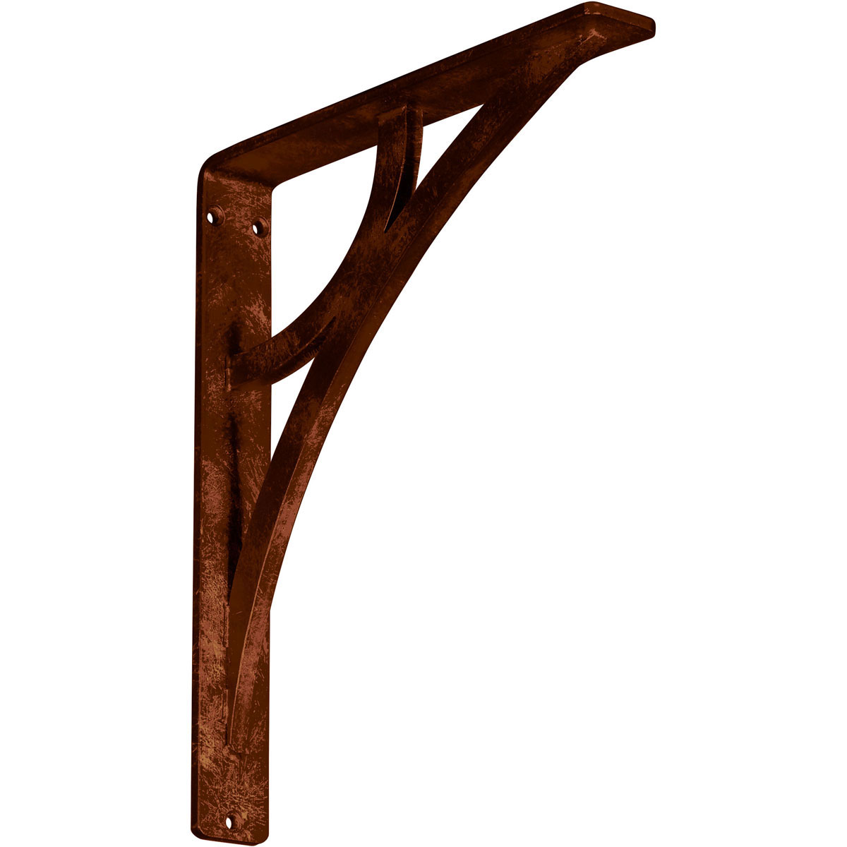 1 1/2"W X 5 1/2"D X 8"H Galveston Wrought Iron , (Single Center Brace), Antiqued Copper