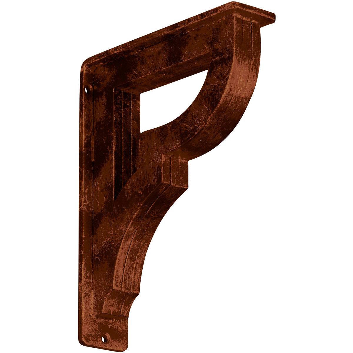 2"W X 12"D X 15"H Bradford Wrought Iron , (Triple Center Brace), Antiqued Bronze Furniture > Cabinets & Storage > Ironing Centers Ekena Millwork 2"W x 7 1/2"D x 10"H Antiqued Copper
