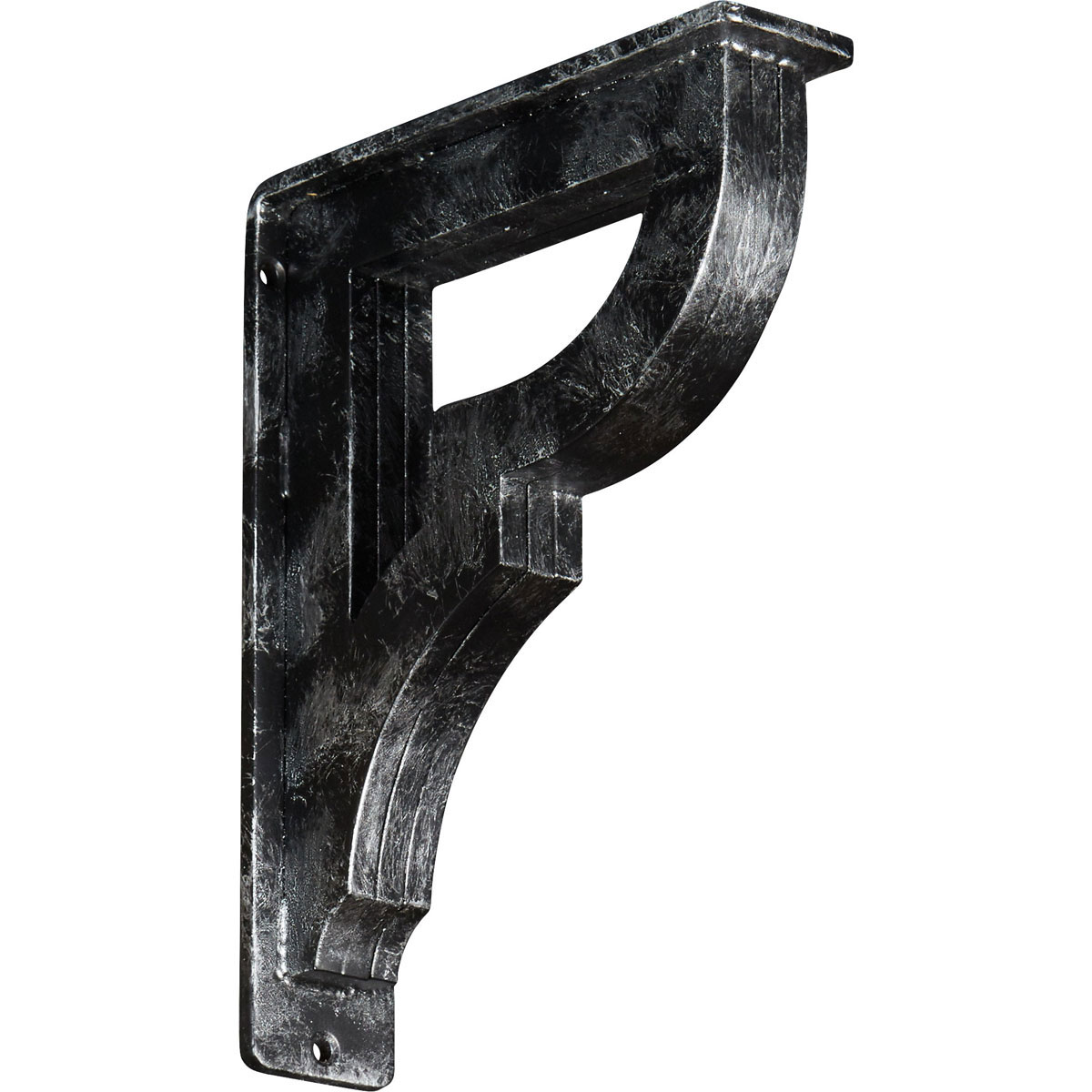 2"W X 12"D X 15"H Bradford Wrought Iron , (Triple Center Brace), Antiqued Bronze Furniture > Cabinets & Storage > Ironing Centers Ekena Millwork 2"W x 7 1/2"D x 10"H Silver