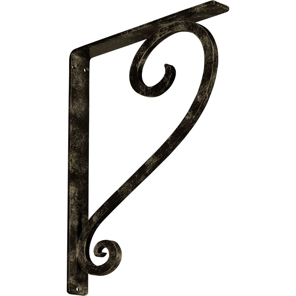 1 1/2"W X 10"D X 12"H Edwards Wrought Iron , (Single Center Brace), Antiqued Brass Furniture > Cabinets & Storage > Ironing Centers Ekena Millwork 1 1/2"W x 12"D x 15"H Antiqued Pale Gold