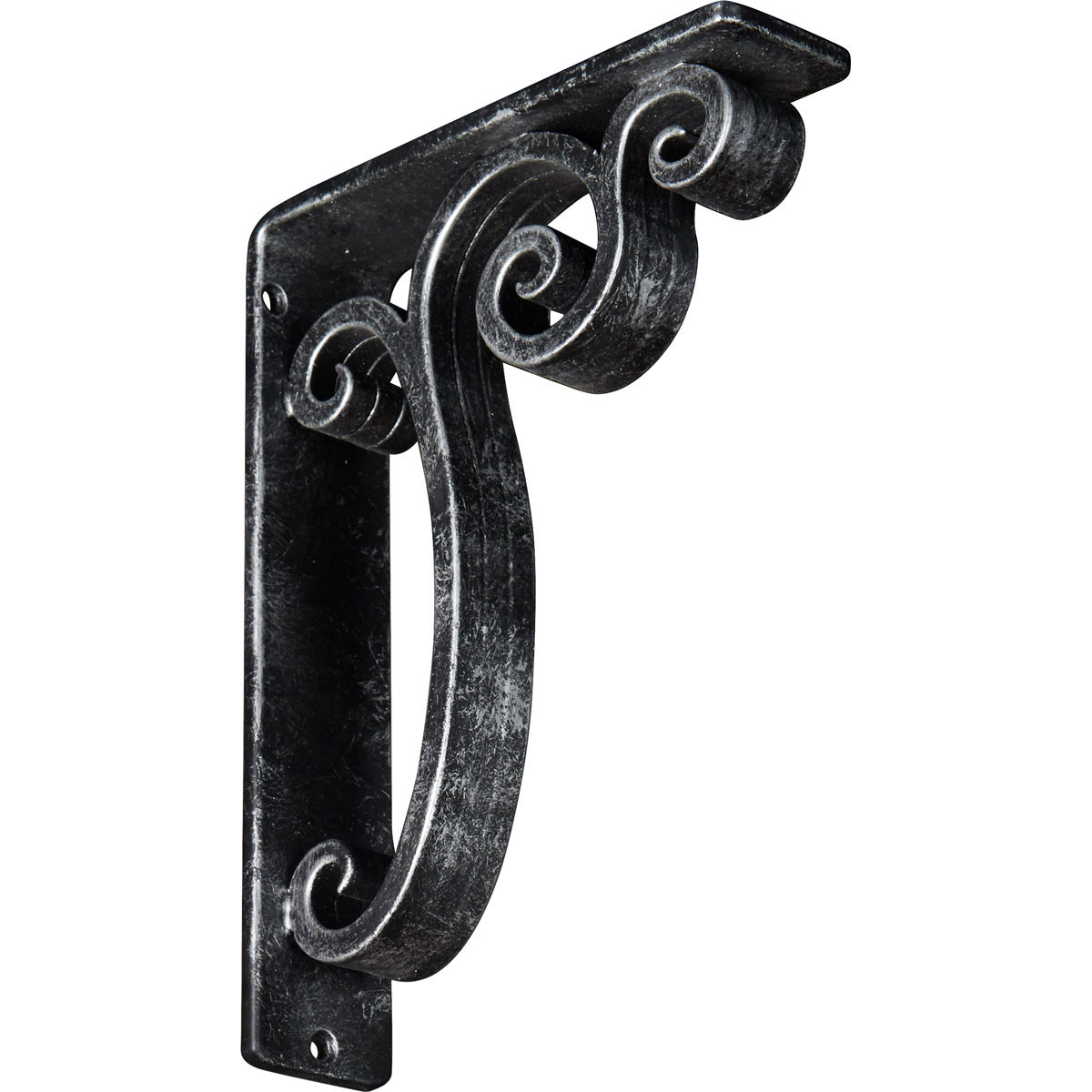 1 1/2"W X 7 1/2"D X 10"H Avery Wrought Iron , (Single Center Brace), Antiqued Bronze Furniture > Cabinets & Storage > Ironing Centers Ekena Millwork 2"W x 7 1/2"D x 10"H Antiqued Silver
