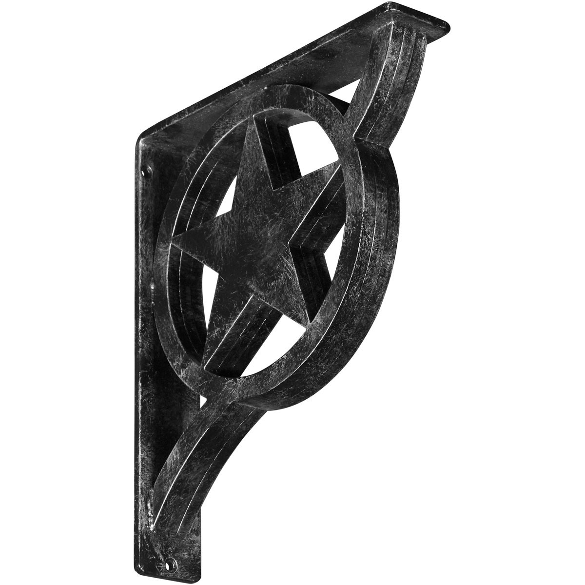 1 1/2"W X 7 1/2"D X 10"H Austin Wrought Iron , (Single Center Brace), Antiqued Pale Gold Furniture > Cabinets & Storage > Ironing Centers Ekena Millwork 2" W x 10" D x 12" H Silver