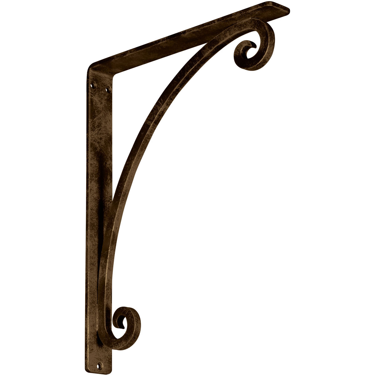 2"W X 12"D X 15"H Legacy Wrought Iron , (Triple Center Brace), Antiqued Brass Furniture > Cabinets & Storage > Ironing Centers Ekena Millwork 1 1/2"W x 12"D x 15"H Antiqued Brass