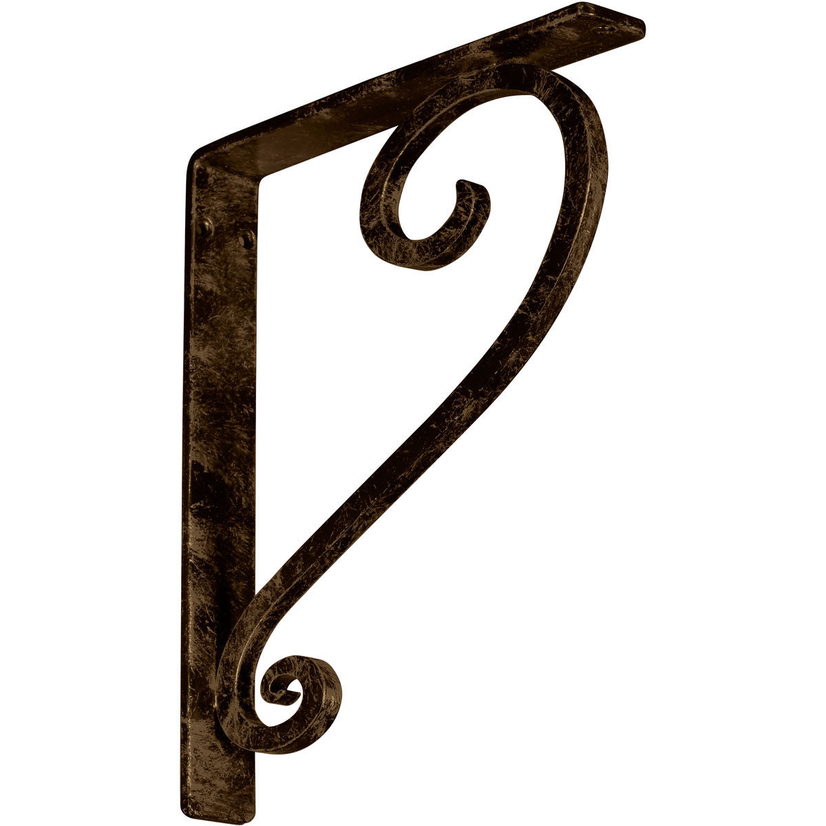 1 1/2"W X 10"D X 12"H Edwards Wrought Iron , (Single Center Brace), Antiqued Brass Furniture > Cabinets & Storage > Ironing Centers Ekena Millwork 1 1/2"W x 10"D x 12"H Antiqued Brass