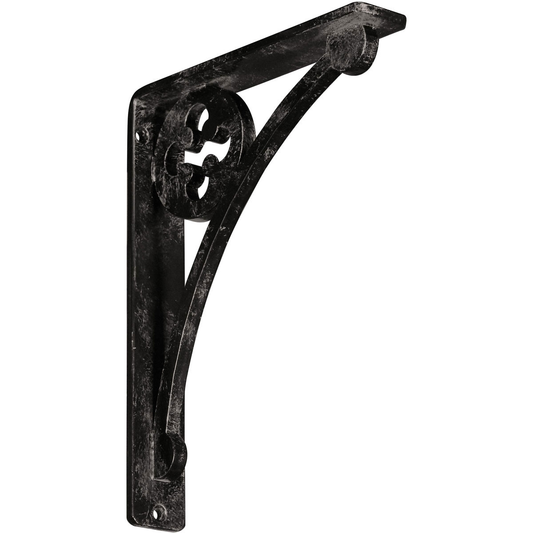 1 1/2"W X 7 1/2"D X 10"H Crawley Wrought Iron , (Single Center Brace), Antiqued Warm Silver Furniture > Cabinets & Storage > Ironing Centers Ekena Millwork 1 1/2"W x 7 1/2"D x 10"H Antiqued Warm Silver