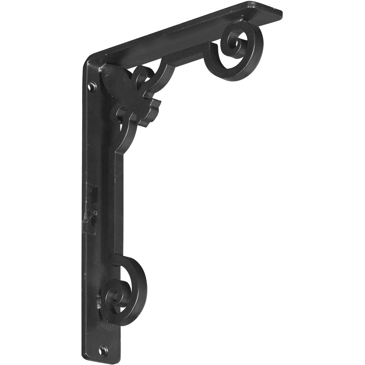 1 1/2"W X 10"D X 12"H Fleur De Lis Wrought Iron , (Single Center Brace), Antiqued Brass Furniture > Cabinets & Storage > Ironing Centers Ekena Millwork 1 1/2"W x 7 1/2"D x 10"H Powder Coated Black