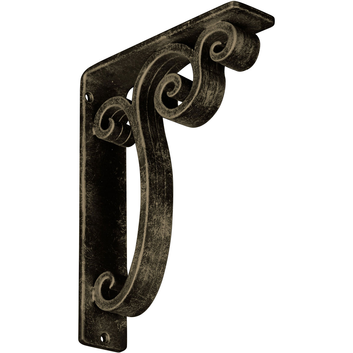 1 1/2"W X 7 1/2"D X 10"H Avery Wrought Iron , (Single Center Brace), Antiqued Bronze Furniture > Cabinets & Storage > Ironing Centers Ekena Millwork 2"W x 7 1/2"D x 10"H Antiqued Pale Gold