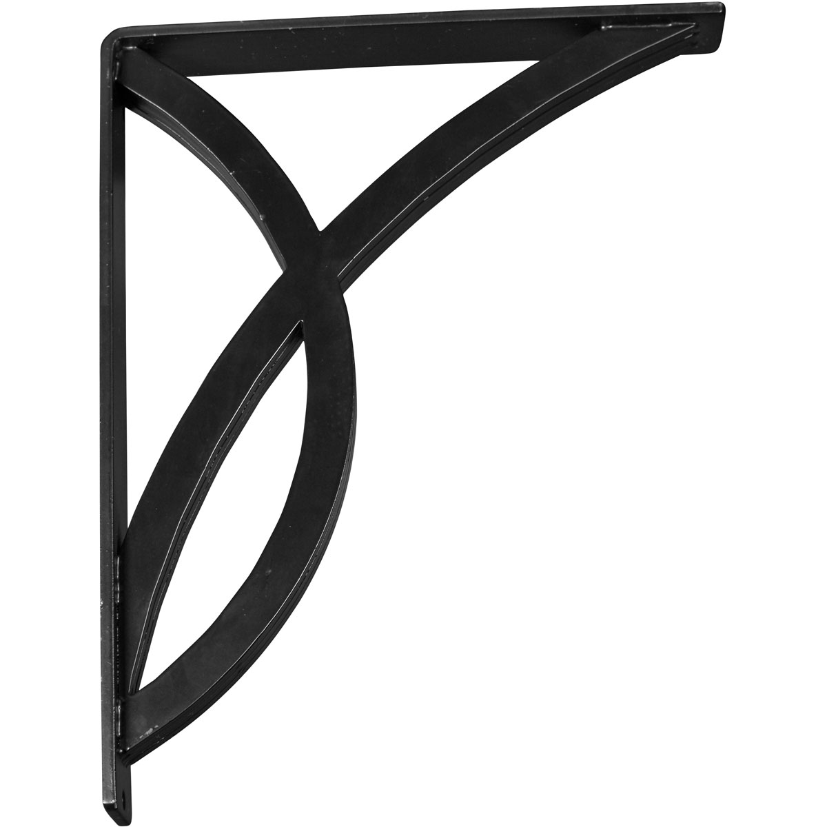 2"W X 12"D X 15"H Miller Wrought Iron , (Triple Center Brace), Antiqued Brass