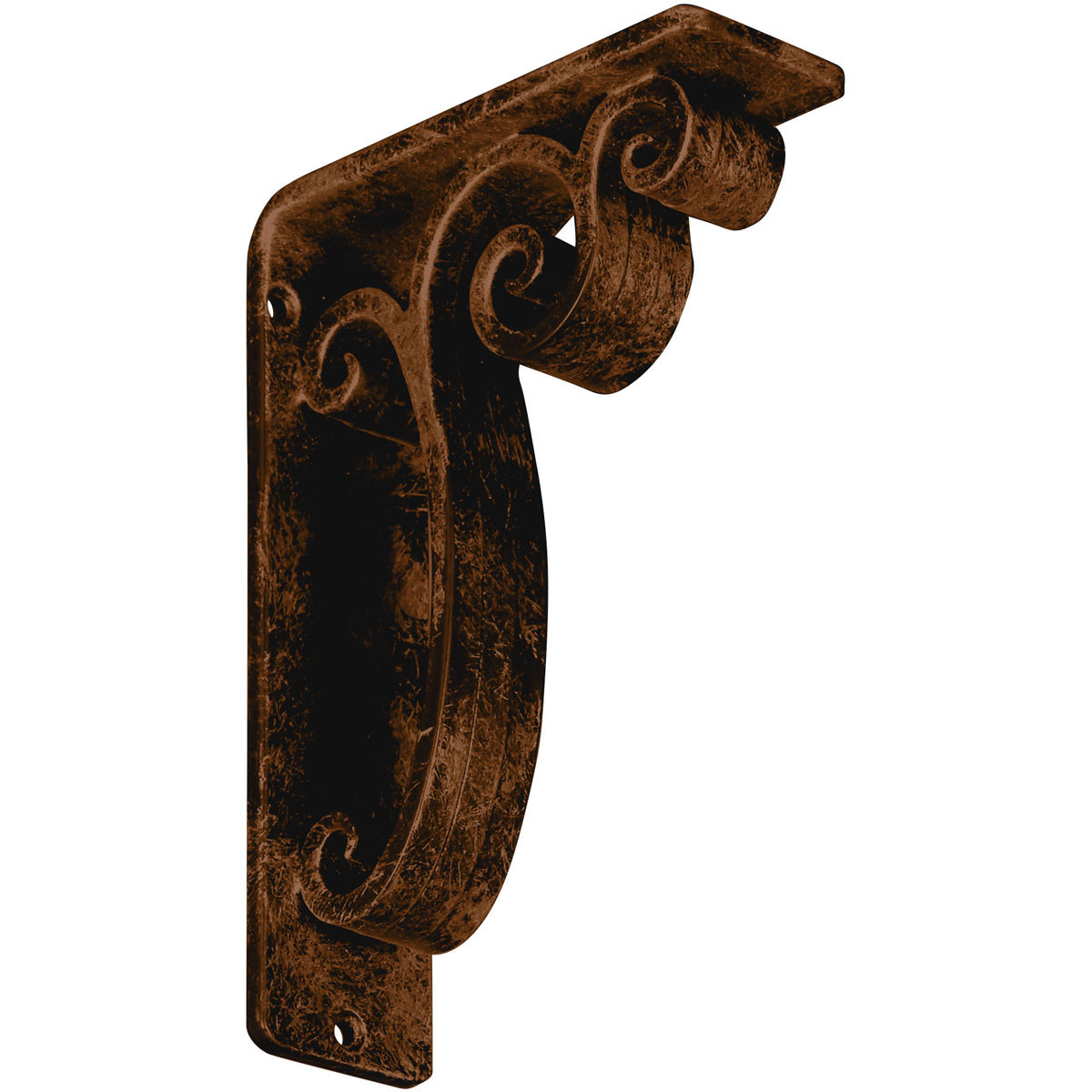 1 1/2"W X 7 1/2"D X 10"H Avery Wrought Iron , (Single Center Brace), Antiqued Pale Gold Furniture > Cabinets & Storage > Ironing Centers Ekena Millwork 2"W x 5 1/2"D x 8"H Antiqued Bronze