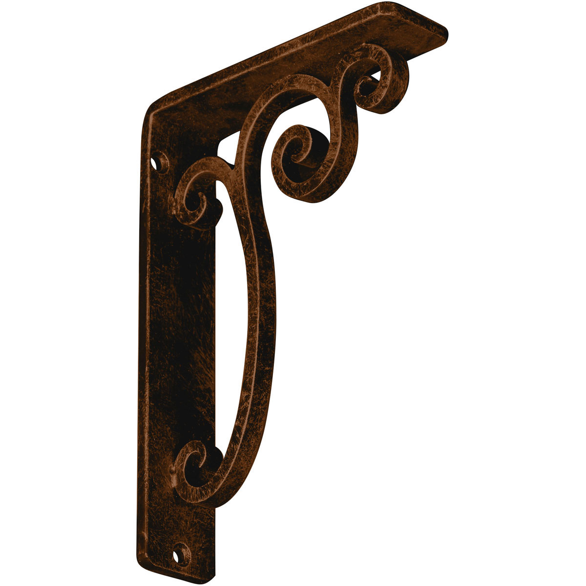 1 1/2"W X 7 1/2"D X 10"H Avery Wrought Iron , (Single Center Brace), Antiqued Pale Gold Furniture > Cabinets & Storage > Ironing Centers Ekena Millwork 1 1/2"W x 5 1/2"D x 8"H Antiqued Bronze