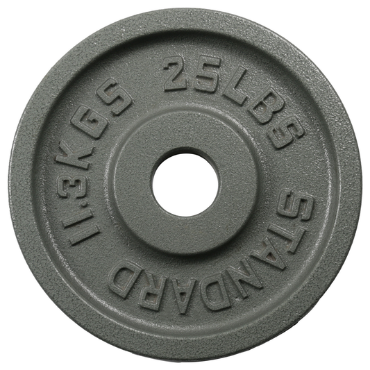 Tking Fashion Standard Cast Iron Weight Plate Set 2-Inch Center Hole for Adjustable Dumbbell, Standard Barbell - Sold in Single - 25LB