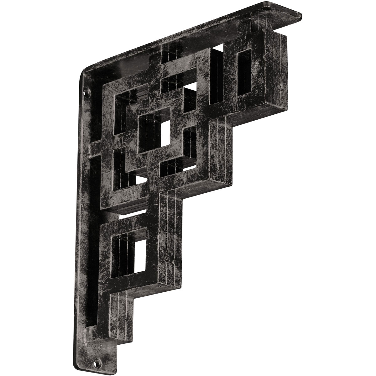 1 1/2"W X 12"D X 15"H Eris Wrought Iron , (Single Center Brace), Antiqued Bronze Furniture > Cabinets & Storage > Ironing Centers Ekena Millwork 2" W x 10" D x 12" H Antiqued Warm Silver