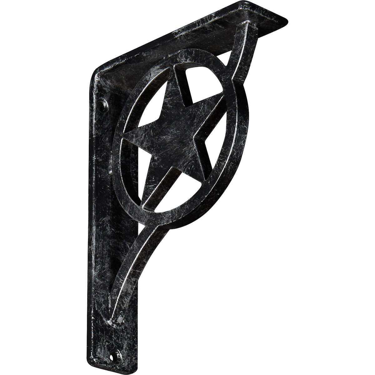 1 1/2"W X 7 1/2"D X 10"H Austin Wrought Iron , (Single Center Brace), Antiqued Pale Gold Furniture > Cabinets & Storage > Ironing Centers Ekena Millwork 1 1/2"W x 5 1/2"D x 8"H Antiqued Silver