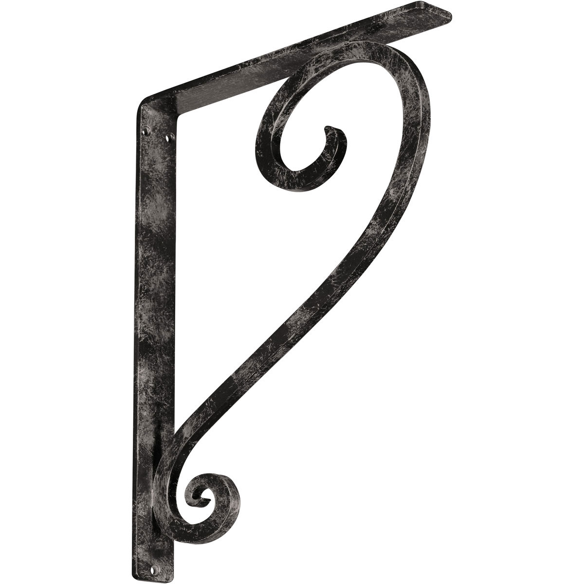 1 1/2"W X 10"D X 12"H Edwards Wrought Iron , (Single Center Brace), Antiqued Brass Furniture > Cabinets & Storage > Ironing Centers Ekena Millwork 1 1/2"W x 12"D x 15"H Antiqued Warm Silver