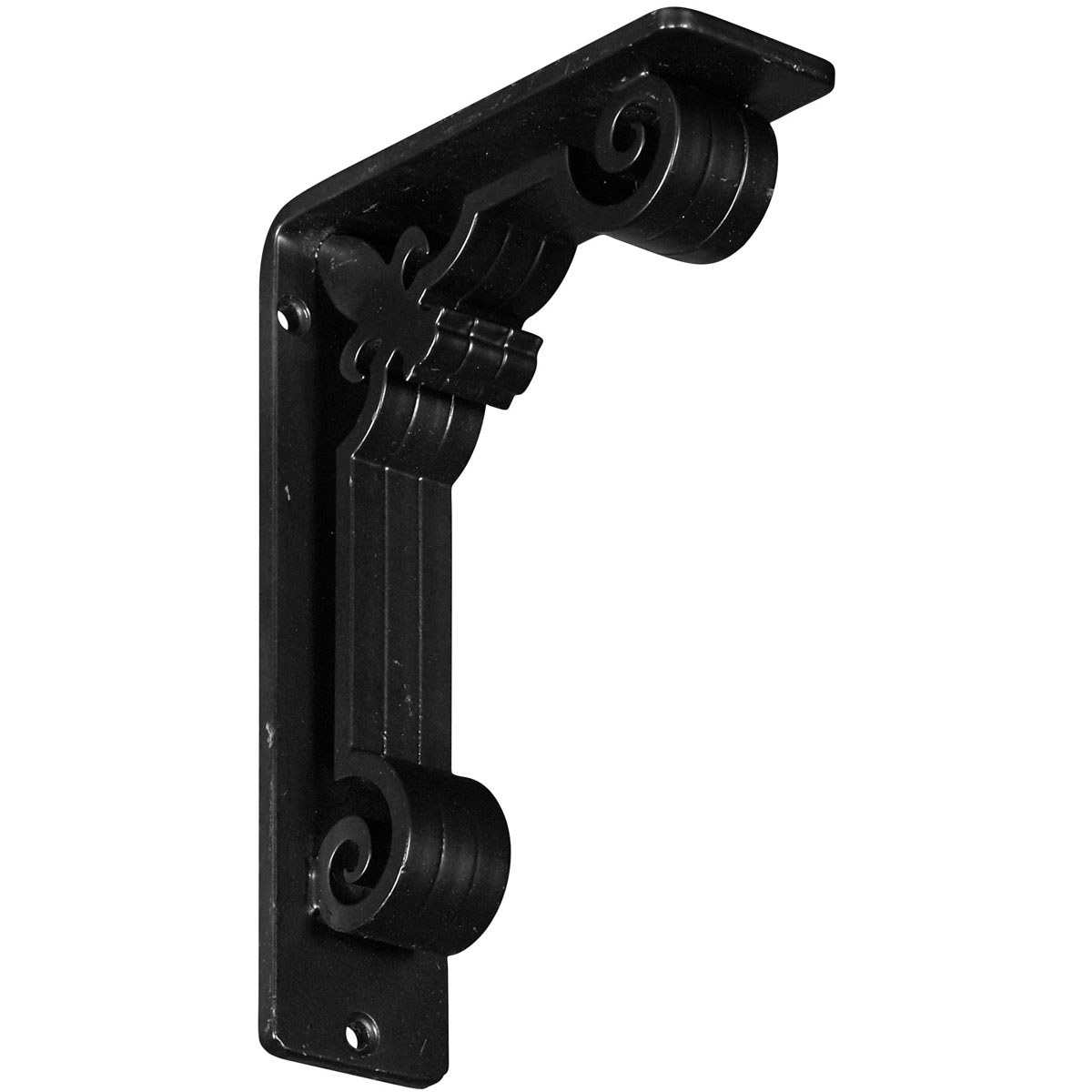 1 1/2"W X 10"D X 12"H Fleur De Lis Wrought Iron , (Single Center Brace), Antiqued Brass Furniture > Cabinets & Storage > Ironing Centers Ekena Millwork 2"W x 5 1/2"D x 8"H Powder Coated Black