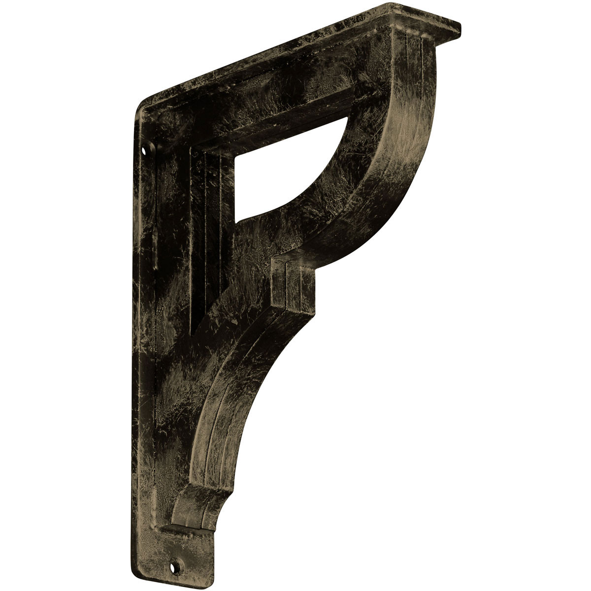 2"W X 12"D X 15"H Bradford Wrought Iron , (Triple Center Brace), Antiqued Bronze Furniture > Cabinets & Storage > Ironing Centers Ekena Millwork 2"W x 7 1/2"D x 10"H Antiqued Pale Gold