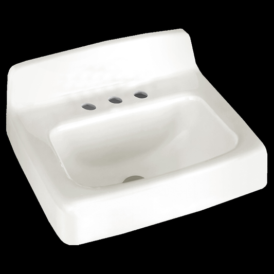 American Standard Regalyn 19 in X 17 in Cast Iron Wall Mounted Sink with 4 in Centers in White