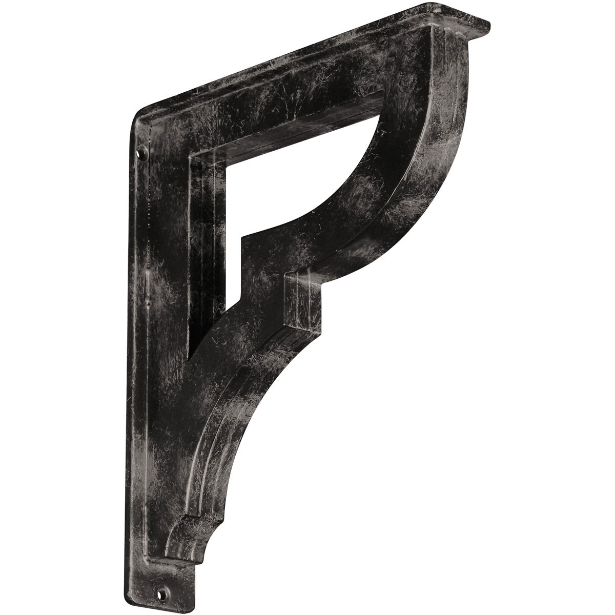 2"W X 12"D X 15"H Bradford Wrought Iron , (Triple Center Brace), Antiqued Bronze Furniture > Cabinets & Storage > Ironing Centers Ekena Millwork 2" W x 10" D x 12" H Antiqued Warm Silver