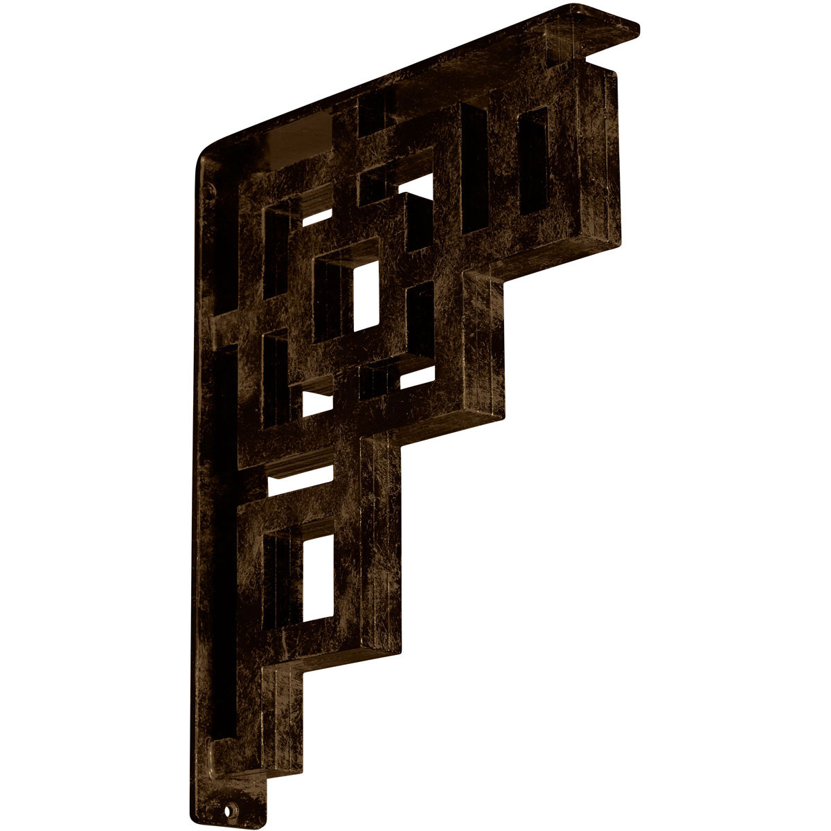 1 1/2"W X 12"D X 15"H Eris Wrought Iron , (Single Center Brace), Antiqued Bronze Furniture > Cabinets & Storage > Ironing Centers Ekena Millwork 2" W x 12" D x 15" H Antiqued Brass