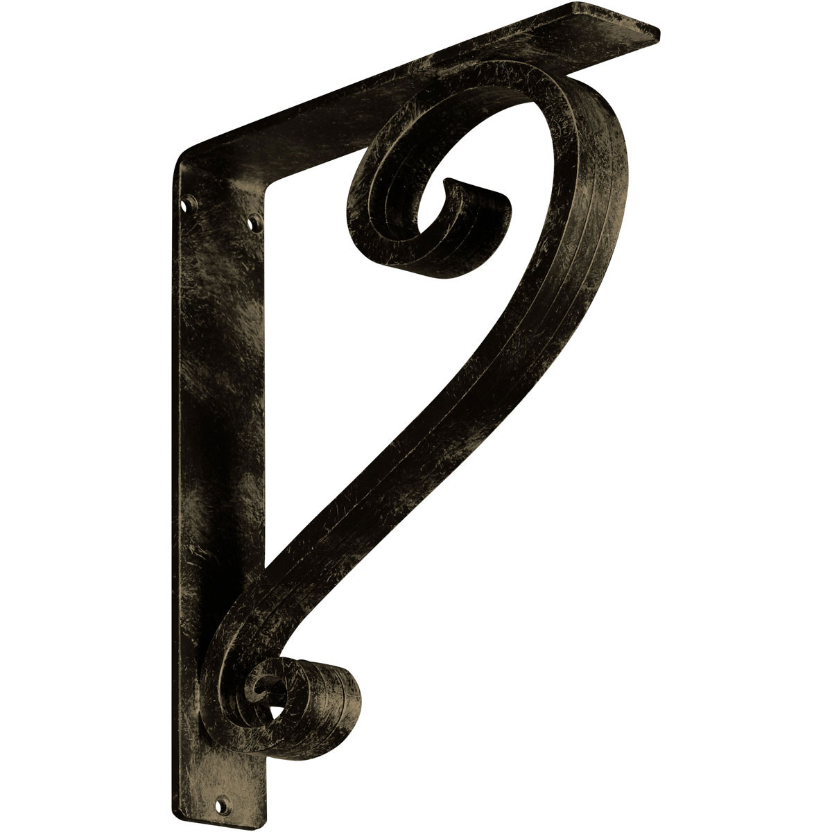 1 1/2"W X 10"D X 12"H Edwards Wrought Iron , (Single Center Brace), Antiqued Brass Furniture > Cabinets & Storage > Ironing Centers Ekena Millwork 2" W x 10" D x 12" H Antiqued Pale Gold