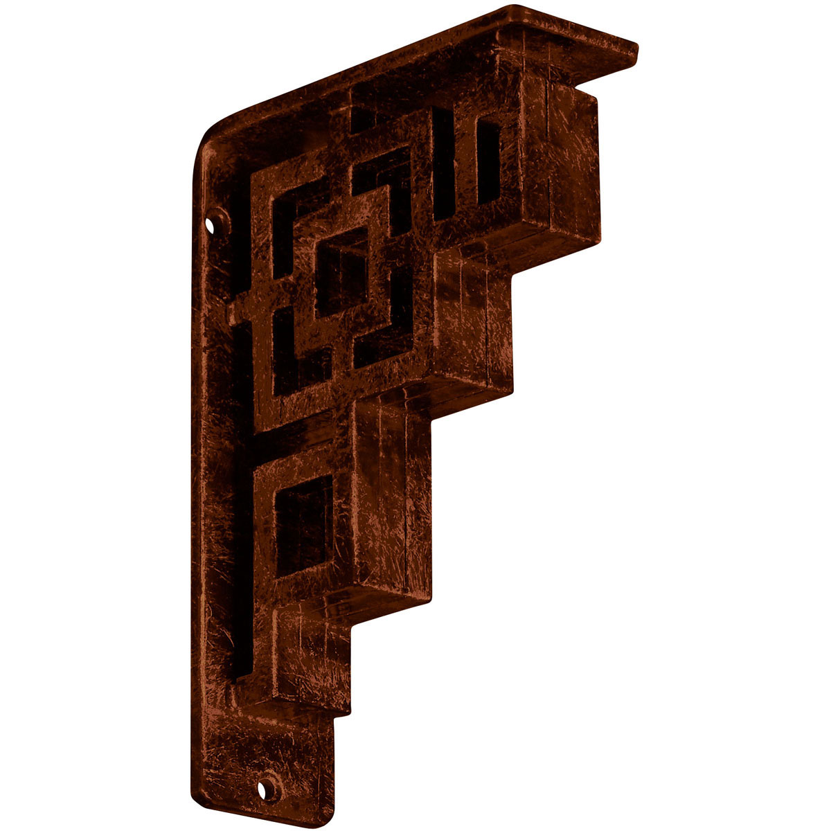 1 1/2"W X 12"D X 15"H Eris Wrought Iron , (Single Center Brace), Antiqued Bronze Furniture > Cabinets & Storage > Ironing Centers Ekena Millwork 2"W x 5 1/2"D x 8"H Antiqued Copper