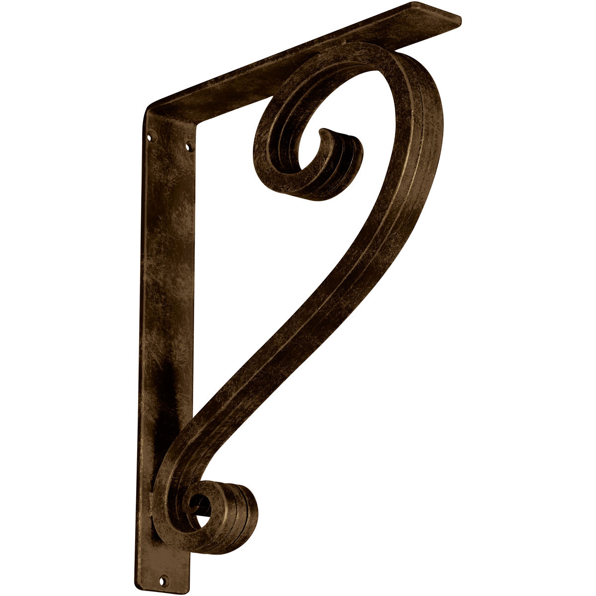 1 1/2"W X 10"D X 12"H Edwards Wrought Iron , (Single Center Brace), Antiqued Brass Furniture > Cabinets & Storage > Ironing Centers Ekena Millwork 2" W x 12" D x 15" H Antiqued Brass