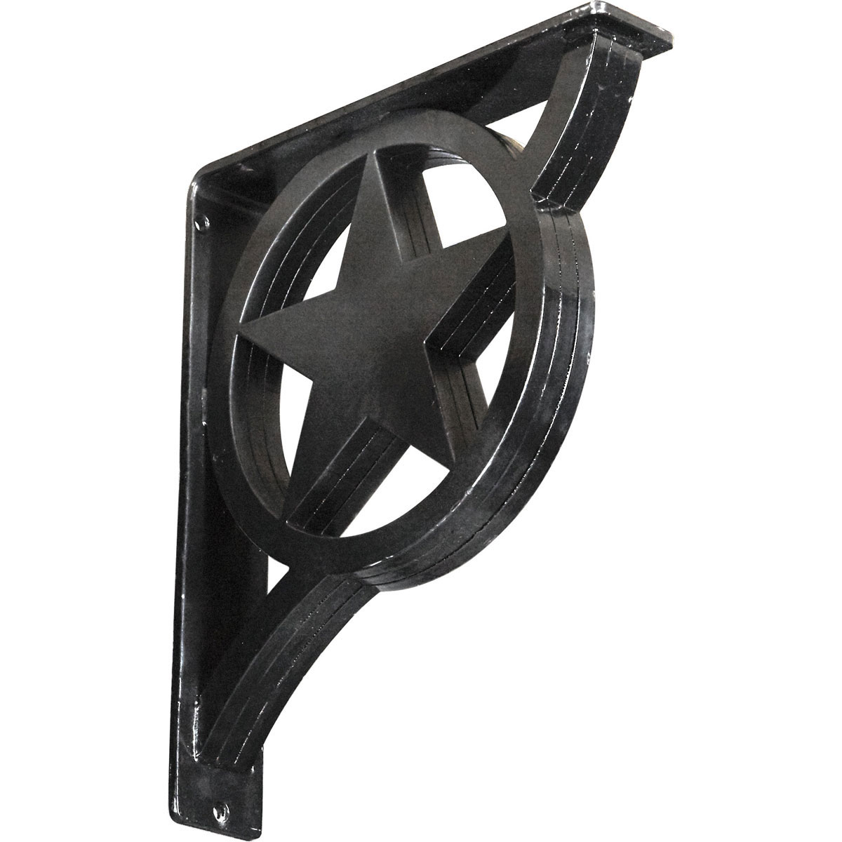 1 1/2"W X 7 1/2"D X 10"H Austin Wrought Iron , (Single Center Brace), Antiqued Pale Gold Furniture > Cabinets & Storage > Ironing Centers Ekena Millwork 2" W x 10" D x 12" H Powder Coated Black