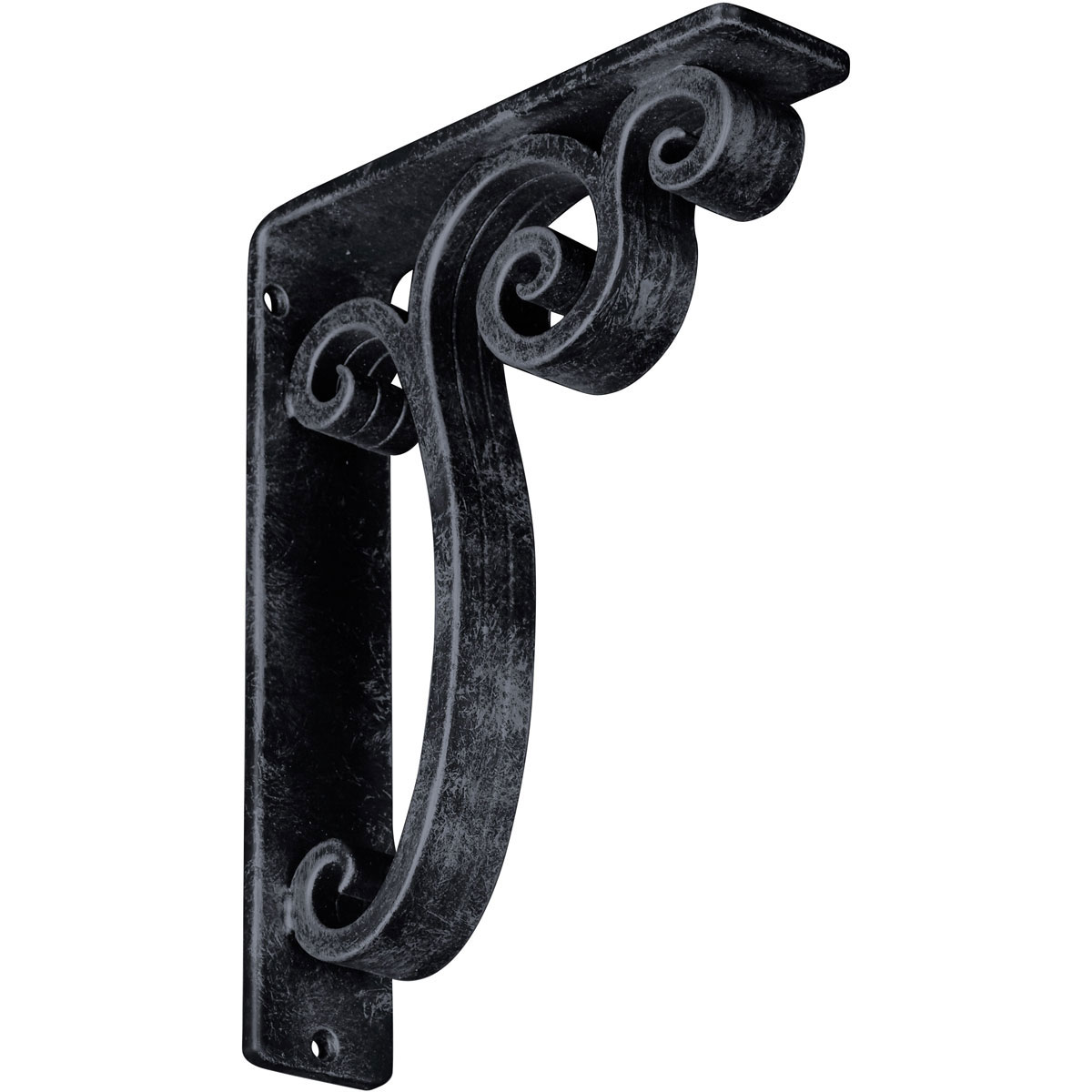 1 1/2"W X 7 1/2"D X 10"H Avery Wrought Iron , (Single Center Brace), Antiqued Bronze Furniture > Cabinets & Storage > Ironing Centers Ekena Millwork 2"W x 7 1/2"D x 10"H Antiqued Pewter