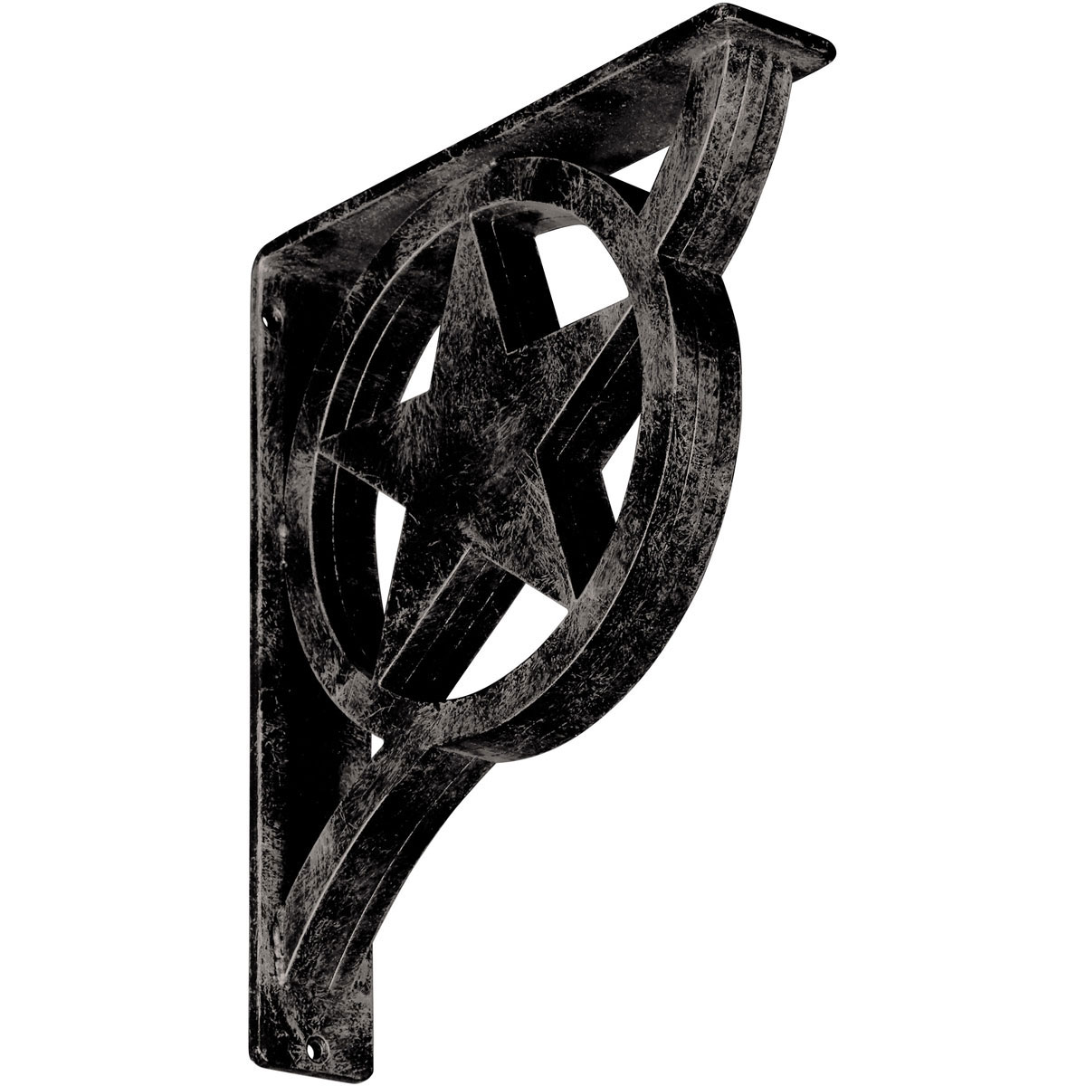 1 1/2"W X 7 1/2"D X 10"H Austin Wrought Iron , (Single Center Brace), Antiqued Pale Gold Furniture > Cabinets & Storage > Ironing Centers Ekena Millwork 2" W x 10" D x 12" H Antiqued Warm Silver