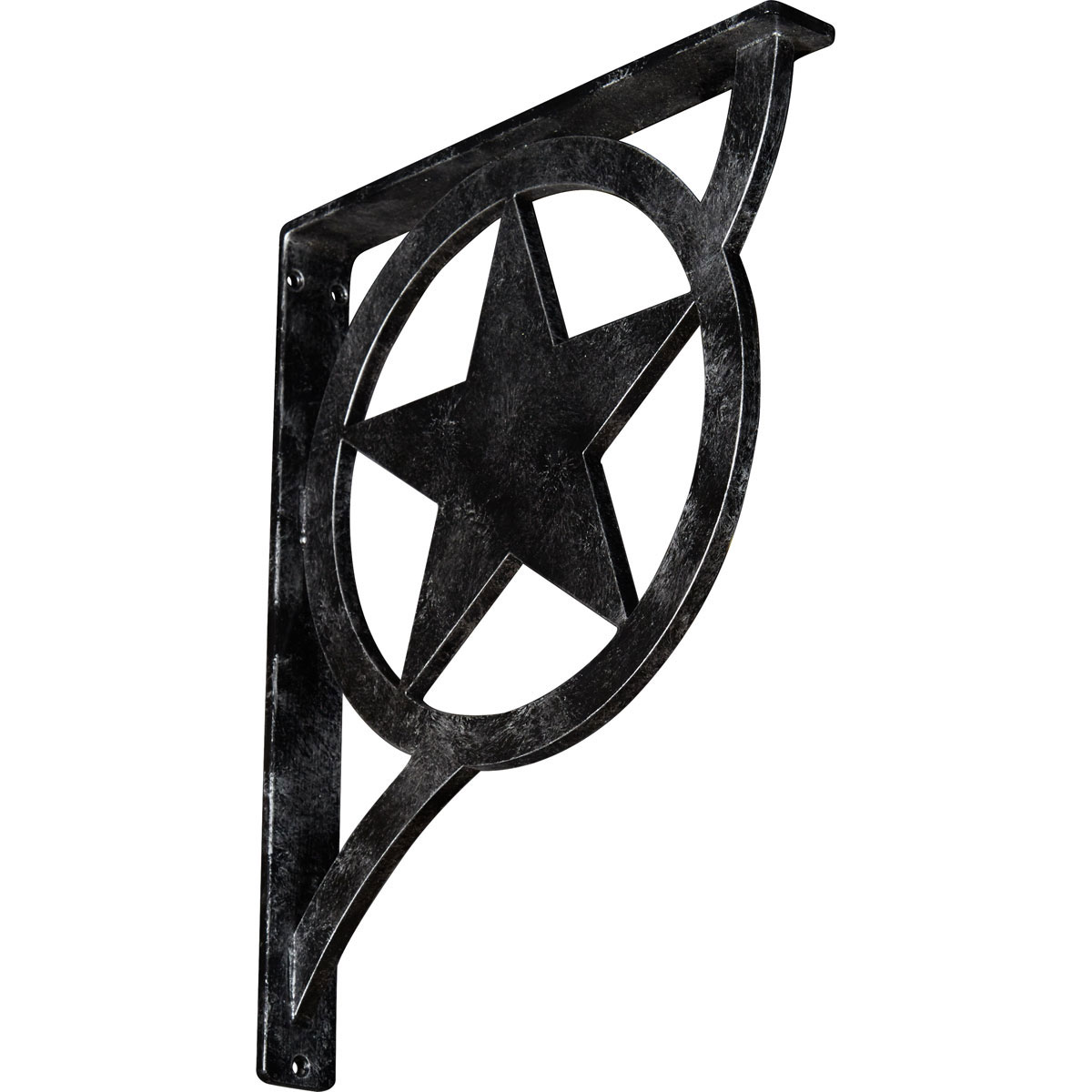 1 1/2"W X 7 1/2"D X 10"H Austin Wrought Iron , (Single Center Brace), Antiqued Pale Gold Furniture > Cabinets & Storage > Ironing Centers Ekena Millwork 1 1/2"W x 12"D x 15"H Silver