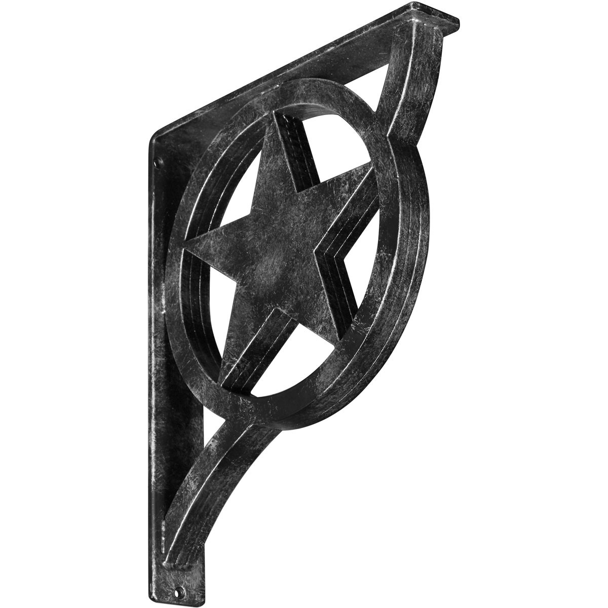 1 1/2"W X 7 1/2"D X 10"H Austin Wrought Iron , (Single Center Brace), Antiqued Pale Gold Furniture > Cabinets & Storage > Ironing Centers Ekena Millwork 2" W x 12" D x 15" H Antiqued Silver