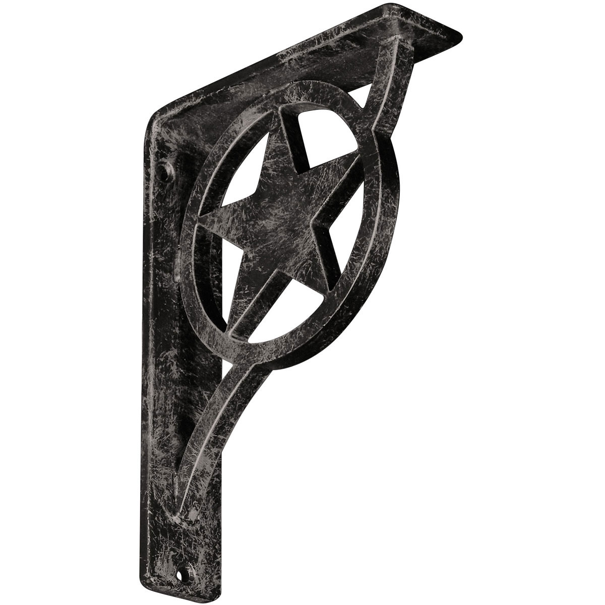 1 1/2"W X 7 1/2"D X 10"H Austin Wrought Iron , (Single Center Brace), Antiqued Pale Gold Furniture > Cabinets & Storage > Ironing Centers Ekena Millwork 1 1/2"W x 5 1/2"D x 8"H Antiqued Warm Silver