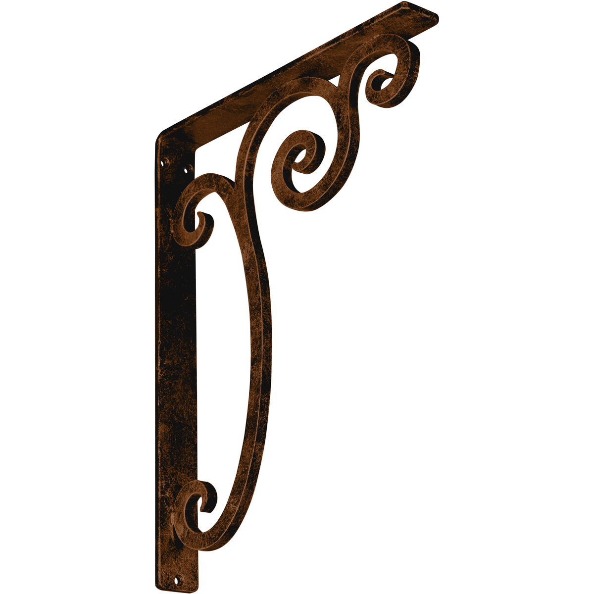 1 1/2"W X 7 1/2"D X 10"H Avery Wrought Iron , (Single Center Brace), Antiqued Pale Gold Furniture > Cabinets & Storage > Ironing Centers Ekena Millwork 1 1/2"W x 12"D x 15"H Antiqued Bronze