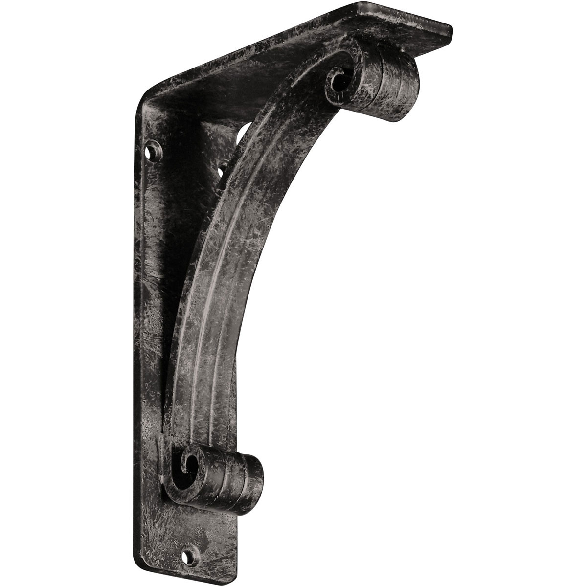 2"W X 5 1/2"D X 8"H Legacy Wrought Iron , (Triple Center Brace), Antiqued Bronze Furniture > Cabinets & Storage > Ironing Centers Ekena Millwork 2"W x 5 1/2"D x 8"H Antiqued Warm Silver