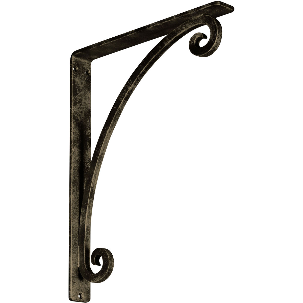2"W X 10"D X 12"H Legacy Wrought Iron , (Triple Center Brace), Antiqued Copper Furniture > Cabinets & Storage > Ironing Centers Ekena Millwork 1 1/2"W x 12"D x 15"H Antiqued Pale Gold