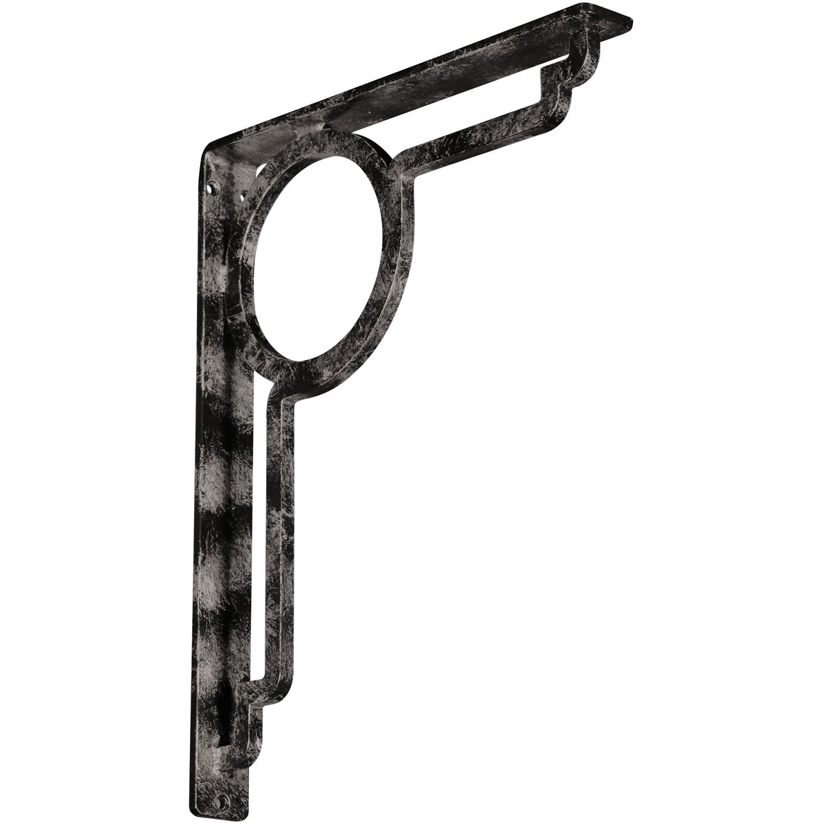 1 1/2"W X 7 1/2"D X 10"H Maria Wrought Iron , (Single Center Brace), Antiqued Brass Furniture > Cabinets & Storage > Ironing Centers Ekena Millwork 1 1/2"W x 12"D x 15"H Antiqued Warm Silver