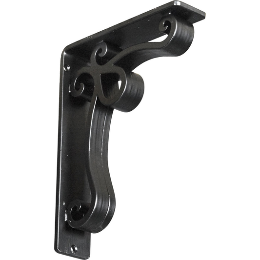 Ekena Millwork 2"W X 7 1/2"D X 10"H Orleans Wrought Iron , (Triple Center Brace), Antiqued Warm Silver