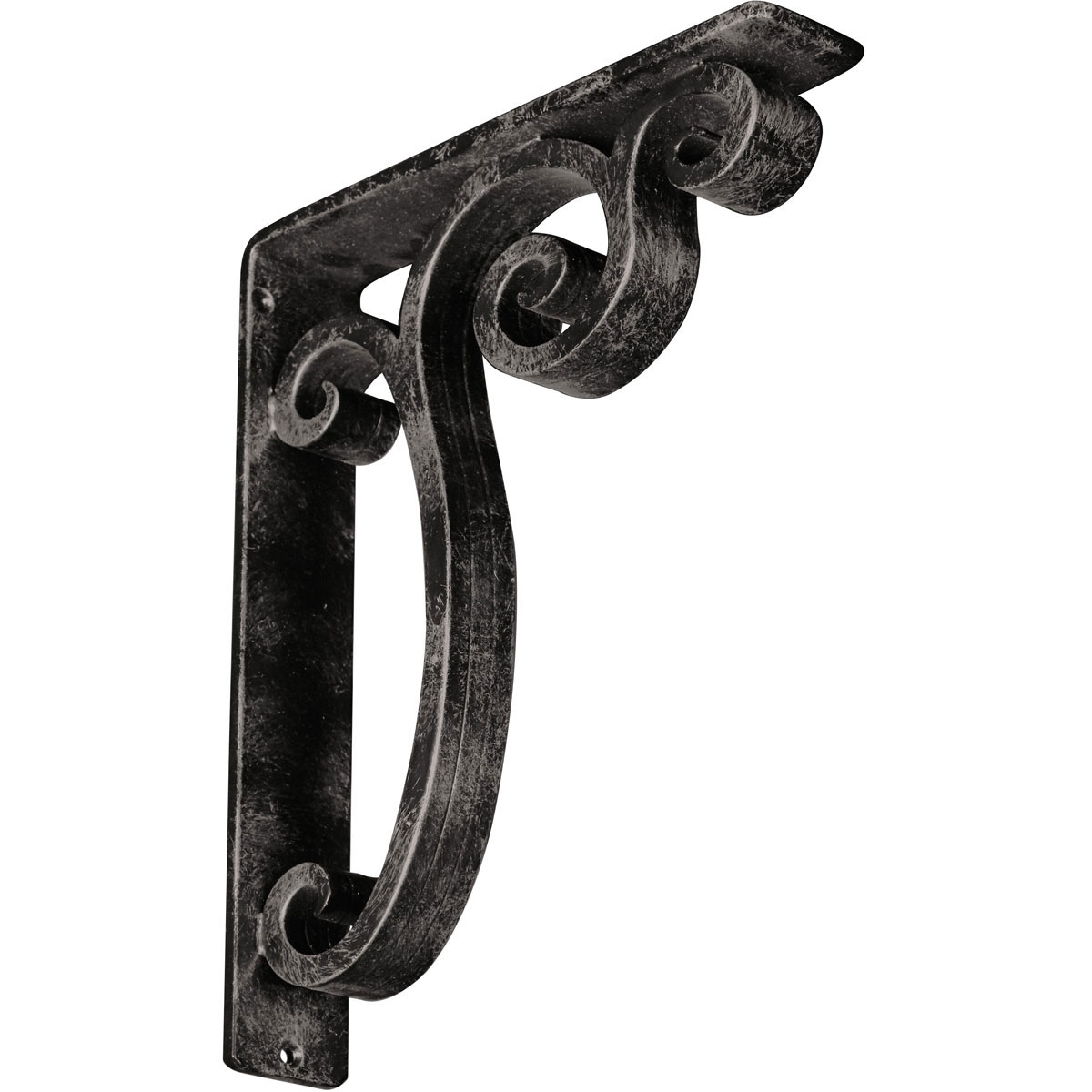1 1/2"W X 7 1/2"D X 10"H Avery Wrought Iron , (Single Center Brace), Antiqued Bronze Furniture > Cabinets & Storage > Ironing Centers Ekena Millwork 2" W x 10" D x 12" H Antiqued Warm Silver