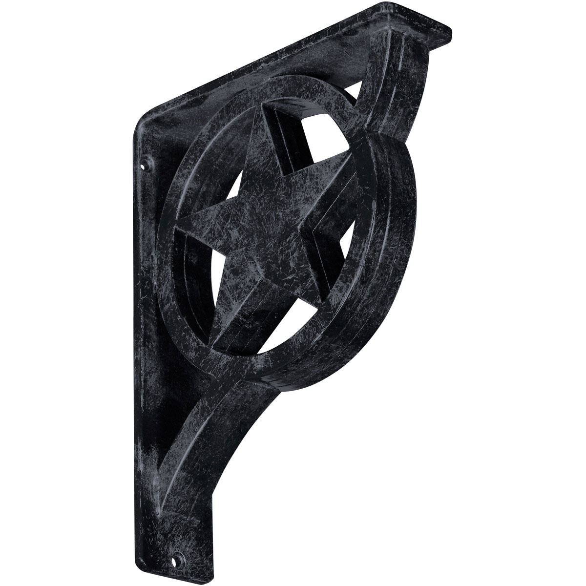 1 1/2"W X 7 1/2"D X 10"H Austin Wrought Iron , (Single Center Brace), Antiqued Pale Gold Furniture > Cabinets & Storage > Ironing Centers Ekena Millwork 2"W x 7 1/2"D x 10"H Antiqued Pewter