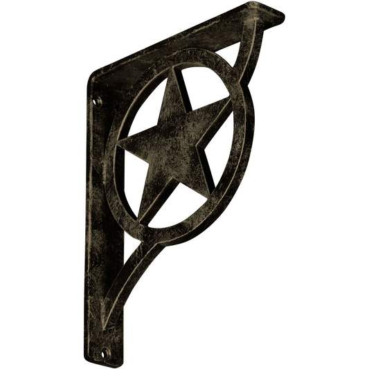 1 1/2"W X 7 1/2"D X 10"H Austin Wrought Iron , (Single Center Brace), Antiqued Pale Gold Furniture > Cabinets & Storage > Ironing Centers Ekena Millwork 1 1/2"W x 7 1/2"D x 10"H Antiqued Pale Gold