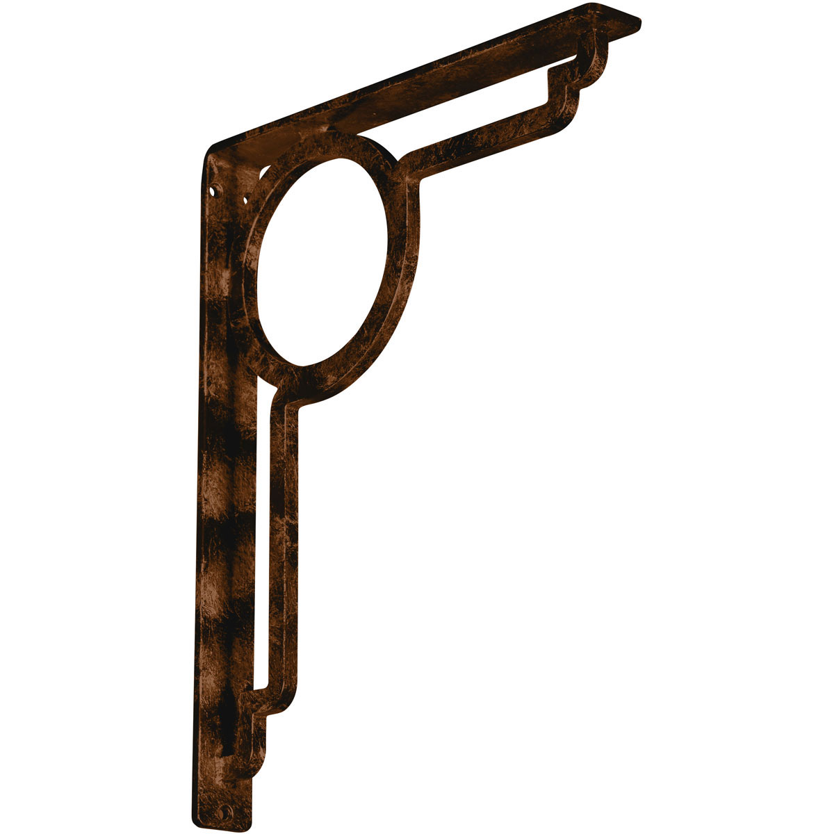1 1/2"W X 12"D X 15"H Maria Wrought Iron , (Single Center Brace), Antiqued Pale Gold Furniture > Cabinets & Storage > Ironing Centers Ekena Millwork 1 1/2"W x 12"D x 15"H Antiqued Bronze