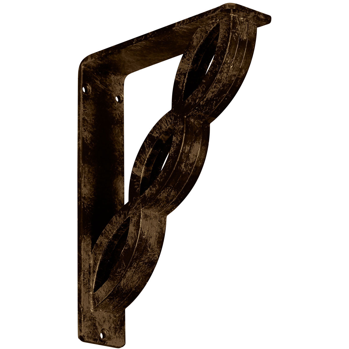 1 1/2"W X 10"D X 12"H Loera Wrought Iron , (Single Center Brace), Antiqued Brass Furniture > Cabinets & Storage > Ironing Centers Ekena Millwork 2"W x 7 1/2"D x 10"H Antiqued Brass