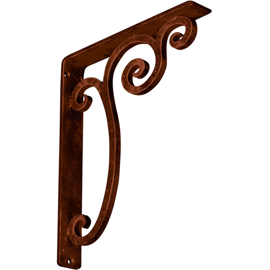 1 1/2"W X 10"D X 12"H Avery Wrought Iron , (Single Center Brace), Antiqued Silver Furniture > Cabinets & Storage > Ironing Centers Ekena Millwork 1 1/2"W x 10"D x 12"H Antiqued Copper
