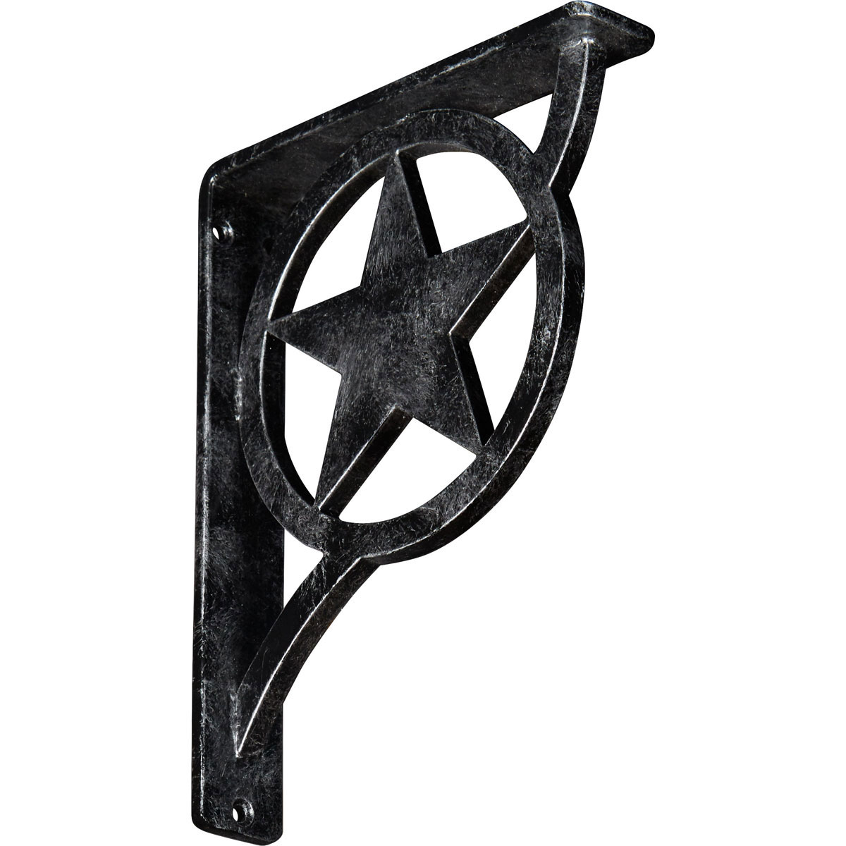 1 1/2"W X 7 1/2"D X 10"H Austin Wrought Iron , (Single Center Brace), Antiqued Pale Gold Furniture > Cabinets & Storage > Ironing Centers Ekena Millwork 1 1/2"W x 7 1/2"D x 10"H Antiqued Silver