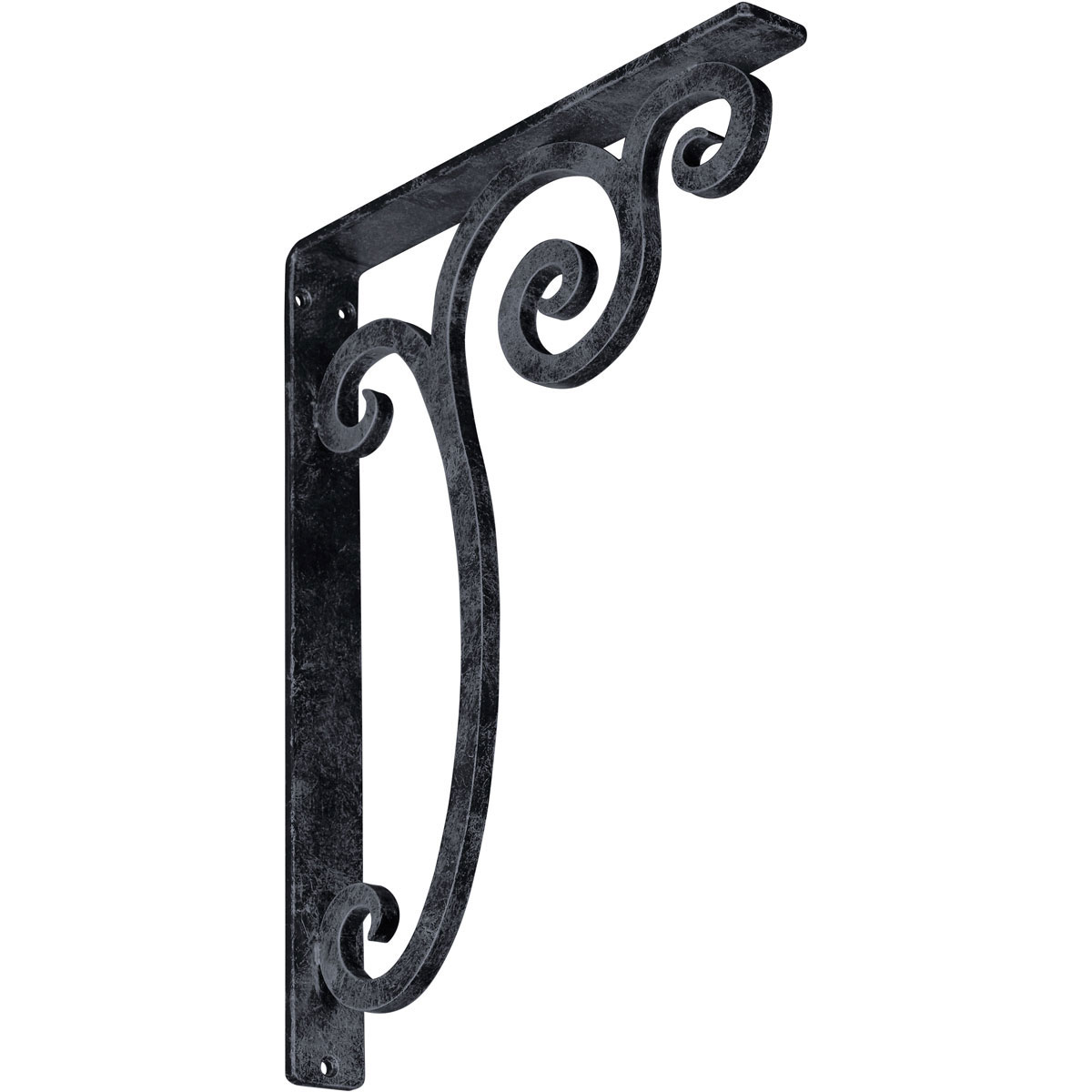 1 1/2"W X 7 1/2"D X 10"H Avery Wrought Iron , (Single Center Brace), Antiqued Bronze Furniture > Cabinets & Storage > Ironing Centers Ekena Millwork 1 1/2"W x 12"D x 15"H Antiqued Pewter