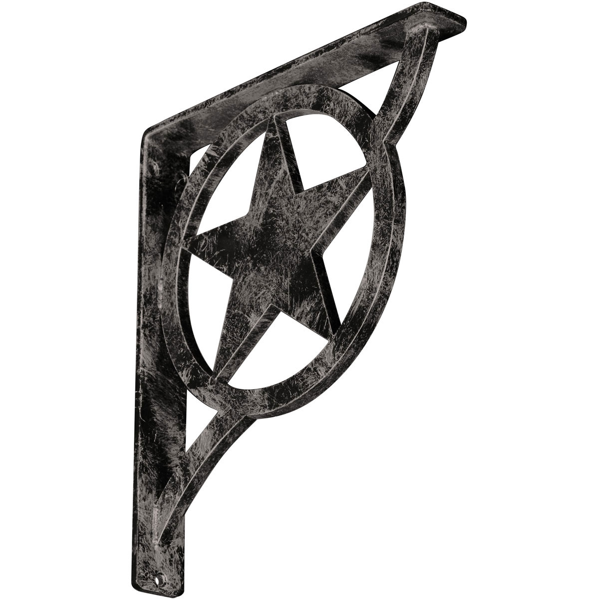 1 1/2"W X 7 1/2"D X 10"H Austin Wrought Iron , (Single Center Brace), Antiqued Pale Gold Furniture > Cabinets & Storage > Ironing Centers Ekena Millwork 1 1/2"W x 10"D x 12"H Antiqued Warm Silver