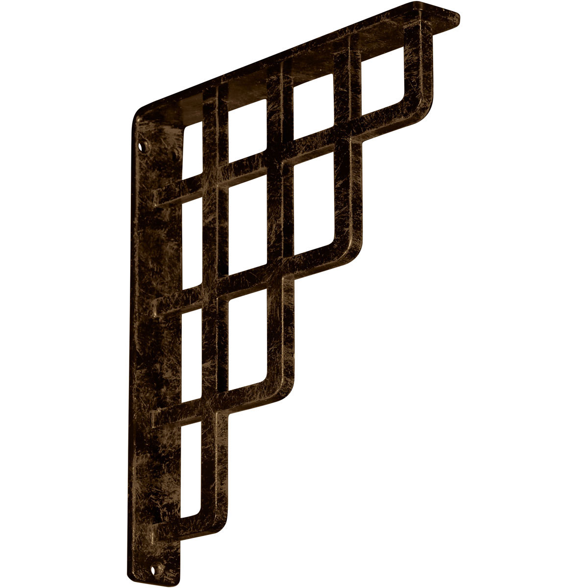 1 1/2"W X 12"D X 15"H Diane Wrought Iron , (Single Center Brace), Antiqued Copper Furniture > Cabinets & Storage > Ironing Centers Ekena Millwork 1 1/2"W x 10"D x 12"H Antiqued Brass
